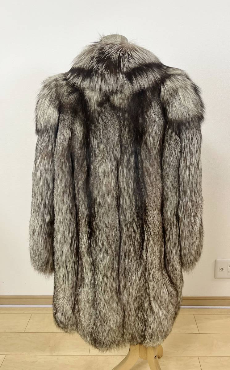 LANVIN】【極上】シルバーフォックス セミロングコート 89㎝ SAGAFOX