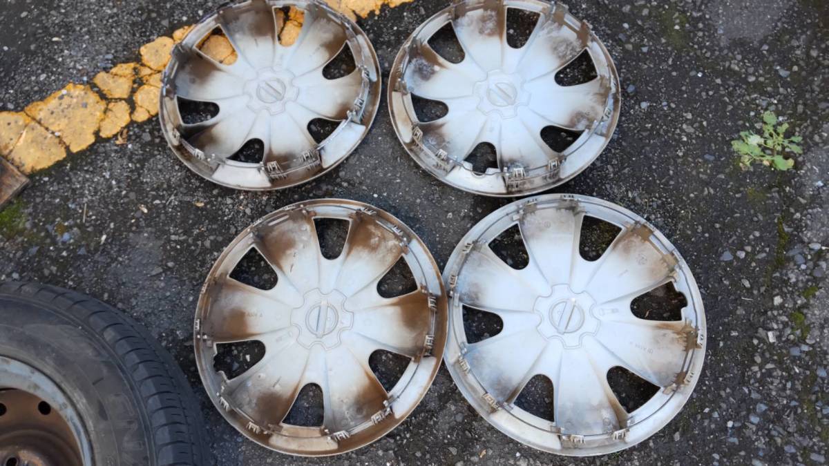 送料無料S35324 145/80/R13 日産純正 タイヤホイール4本　　ダンロップ pcd100 4j 4穴 6穴 深リム CARVING ホイールの中古 アクティ 2026年最新Yahoo!オークション