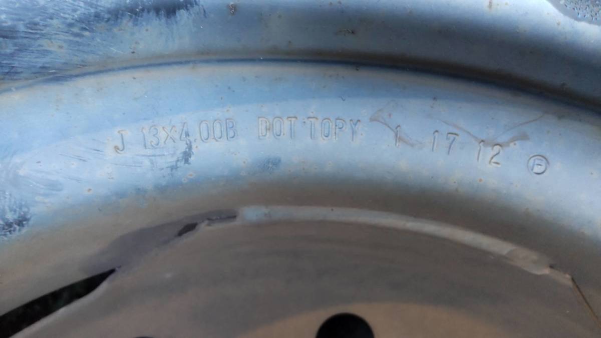 送料無料S35324 145/80/R13 日産純正 タイヤホイール4本　　ダンロップ pcd100 4j 4穴 6穴 深リム CARVING ホイールの中古 アクティ 2026年最新Yahoo!オークション
