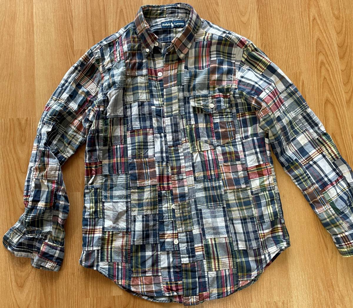 POLO RALPH LAUREN マドラスパッチワークシャツ Mサイズ ポロ ラルフ 