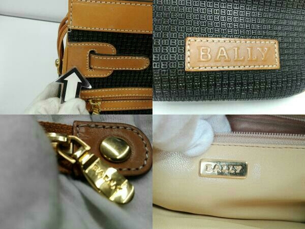 BALLY バリー Bモノグラム ハンドバッグ レザー使用 バイカラー 