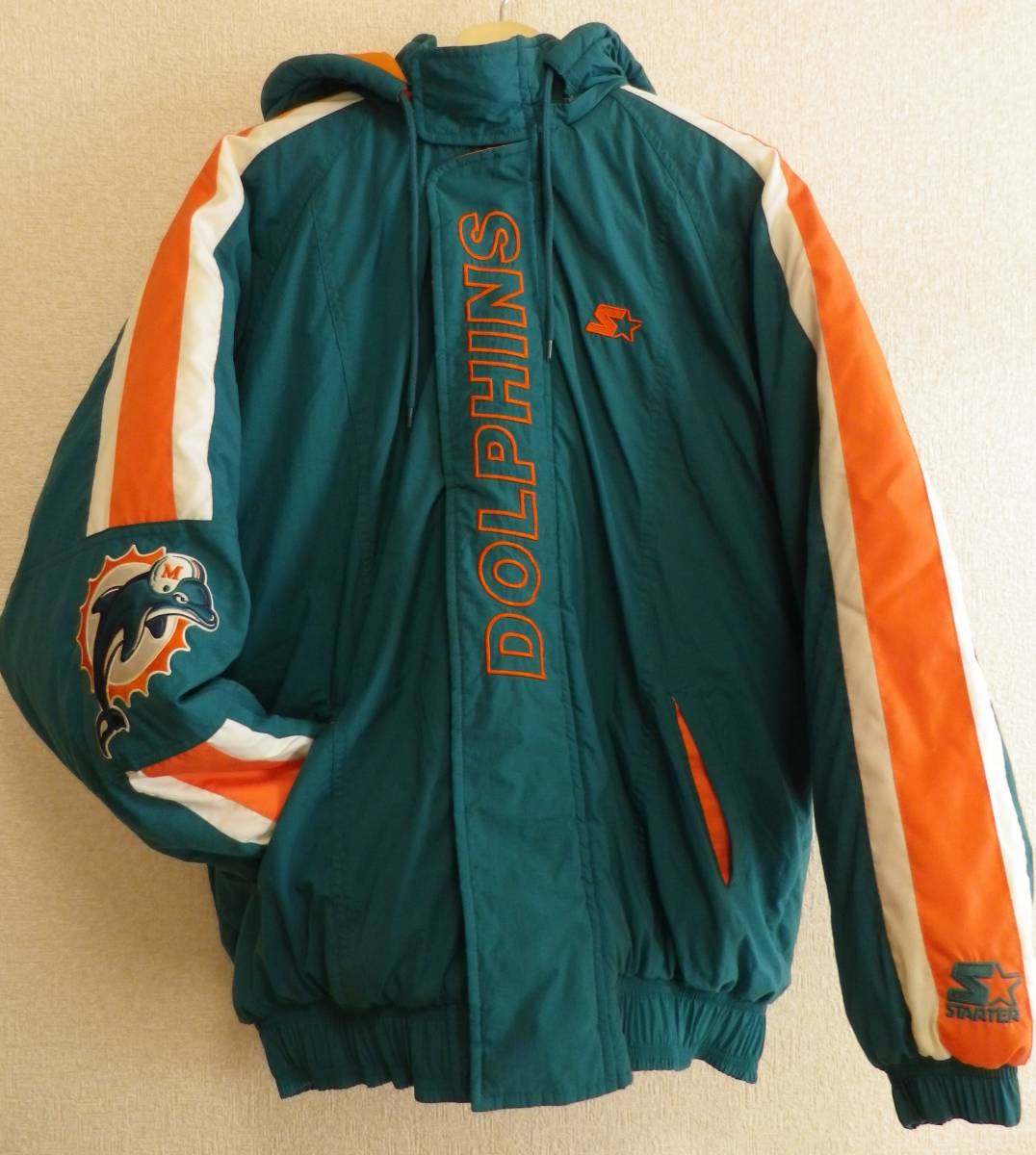 スターター NFLドルフィンズ ジップアップ 中綿ベンチジャケット USA