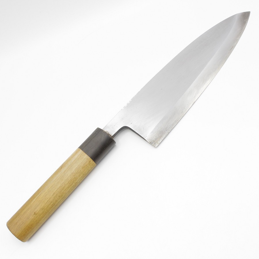 築正本出刃大きなサイズ　45cm (刃度約28cm) 現状品】正本総本店 築地 包丁 出刃包丁 刺身 刃長約210mm 出刃包丁