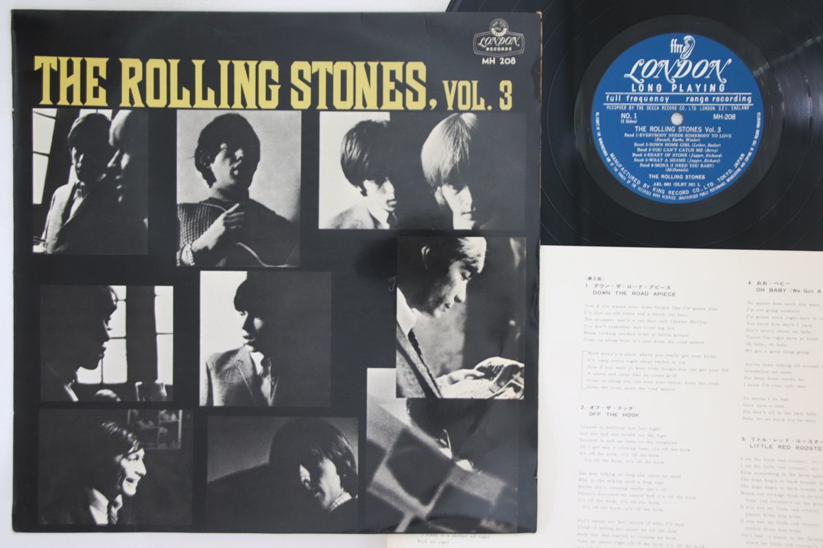 LP Rolling Stones Rolling Stones Vol.3 Rolling Stones MH208 LONDON Japan Vinyl /00260 レコード ロック、ポップス（洋楽）