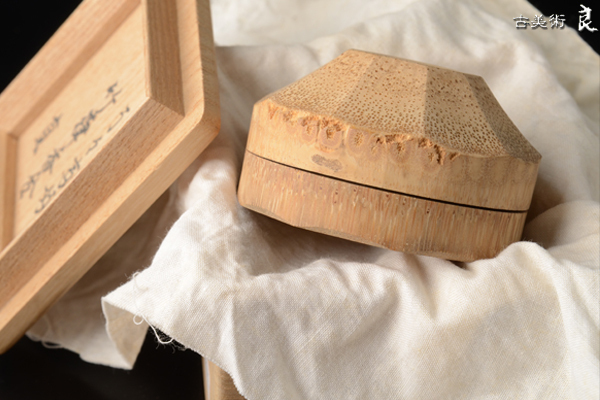 黒田正玄 而妙斎 書付 花押 竹 立鼓 蓋置 共箱 茶道具