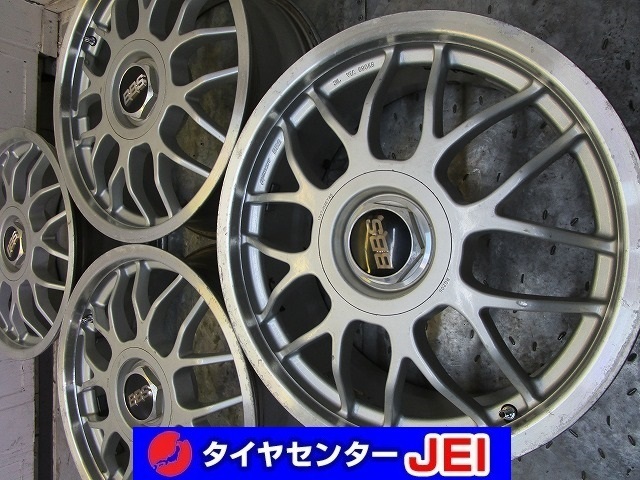 17インチ BBS 7J+45 100/114.3 プリウスα/ステージア 中古アルミホイール【4本セット】送料無料(A17-3710）