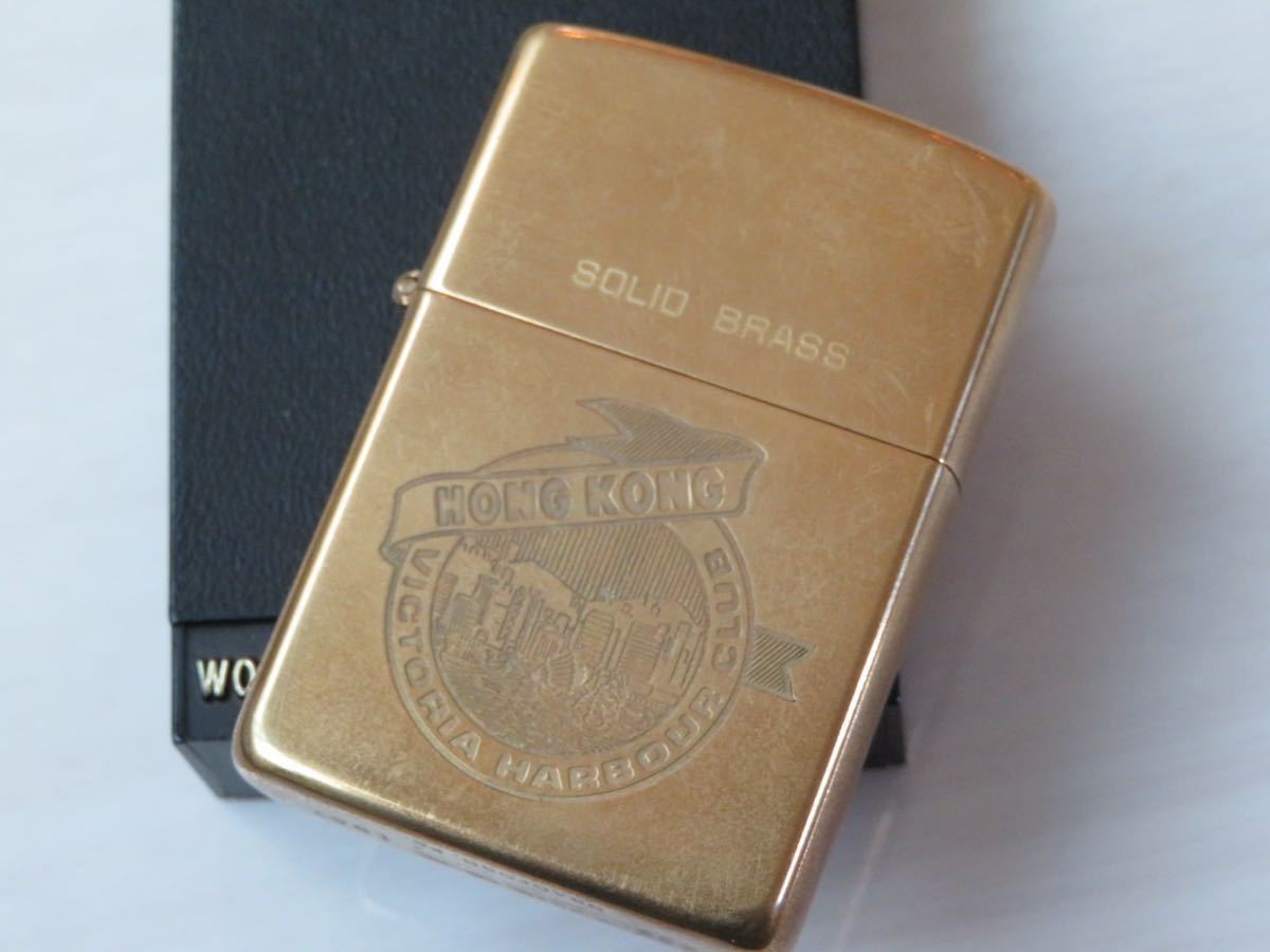 ◇HONG KONG◇香港 ZIPPO 1932-1987 ソリッドブラス ゴールド zippo 