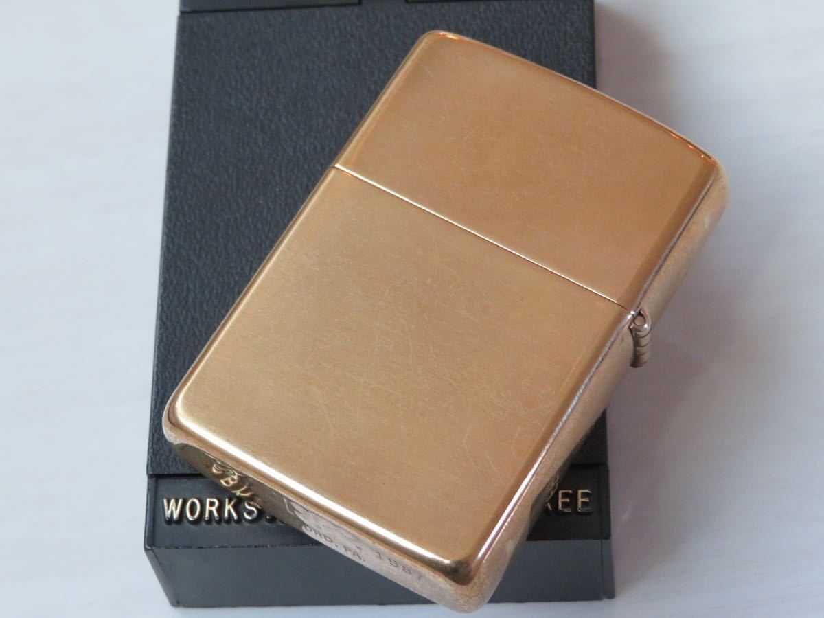 ◇HONG KONG◇香港 ZIPPO 1932-1987 ソリッドブラス ゴールド zippo 