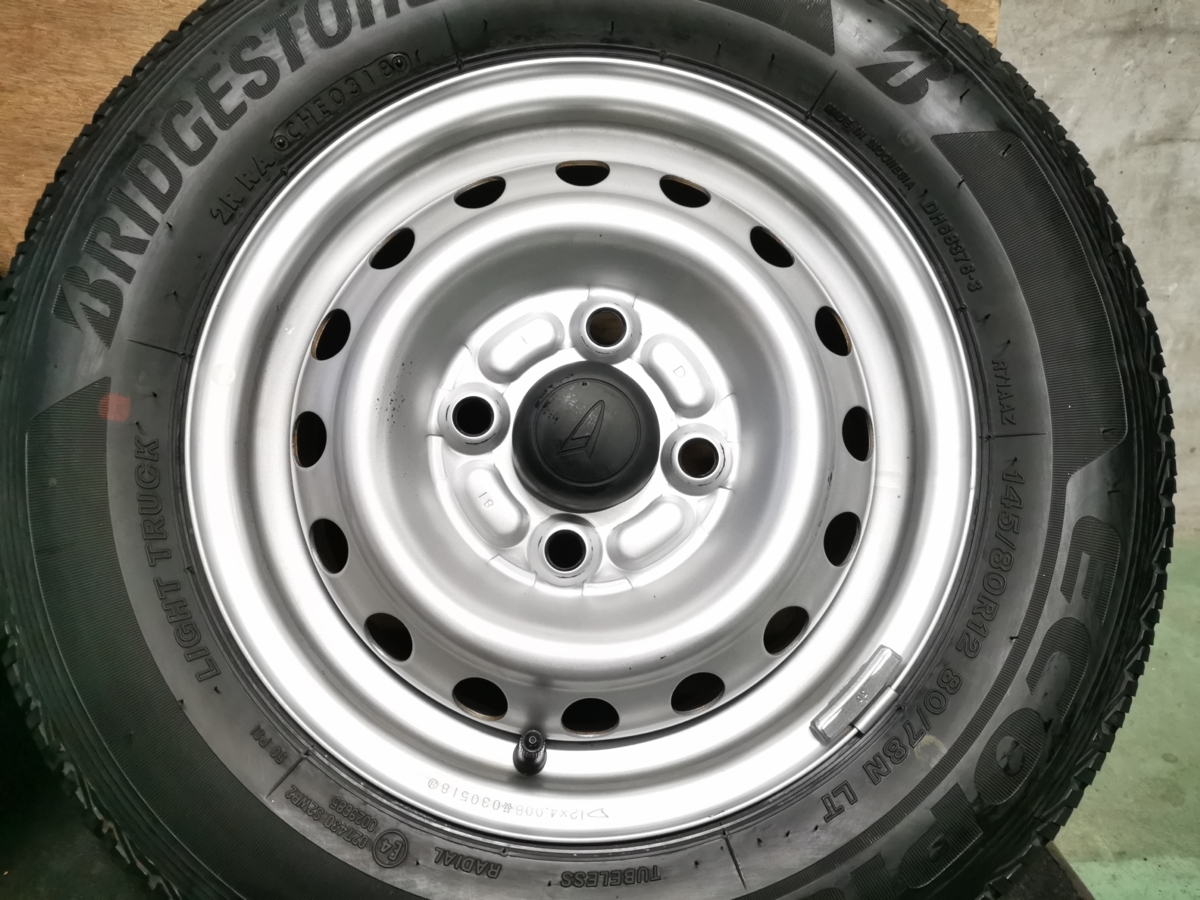 ☆ タイヤ ホイール 4本 ダイハツ 純正 ハイゼット S331V 12x4J 100 4H