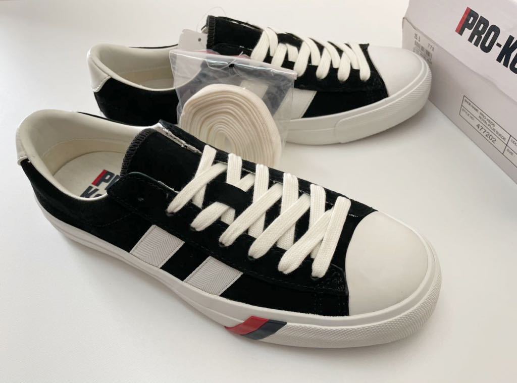  名作 PRO-Keds ROYAL PLUS BLACK プロケッズ ロイヤルプラス スエード ブラック 黒 us 7.5 JP 25.5 箱付 正規品(25.5cm)｜売買されたオークション情報、yahooの商品情報をアーカイブ公開 - オークファン 25.5cm