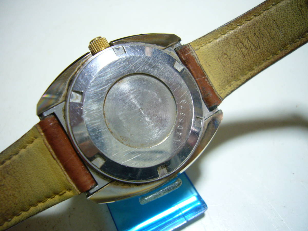 TECHNOS テクノス タイガーボラゾン カットガラス 自動巻き腕時計