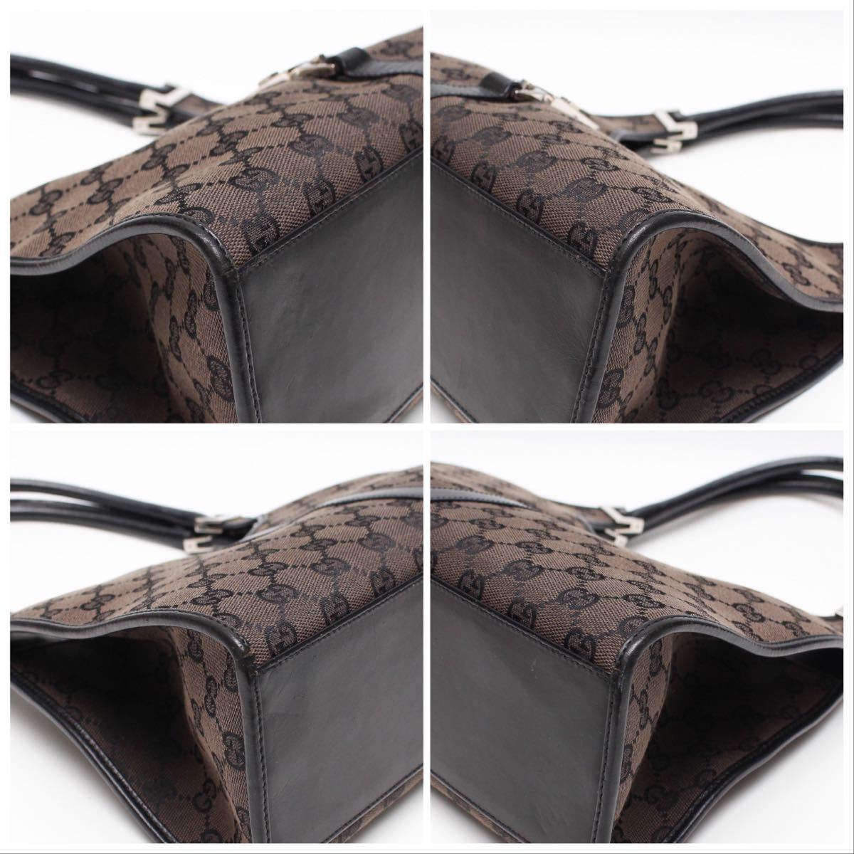 1円～】最高級 美品 グッチ GUCCI ジャッキー GGキャンバス レザー 