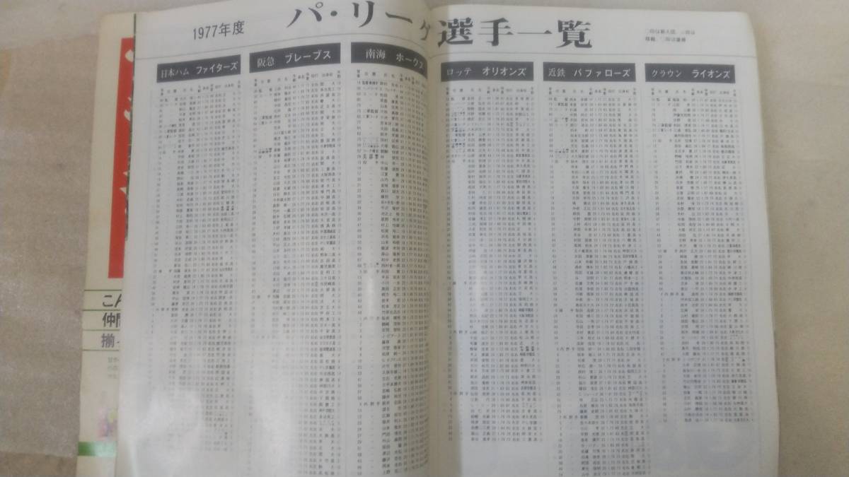 日本ハム ぼくらのファイターズ '77年 ガイドブック(表紙のマジック