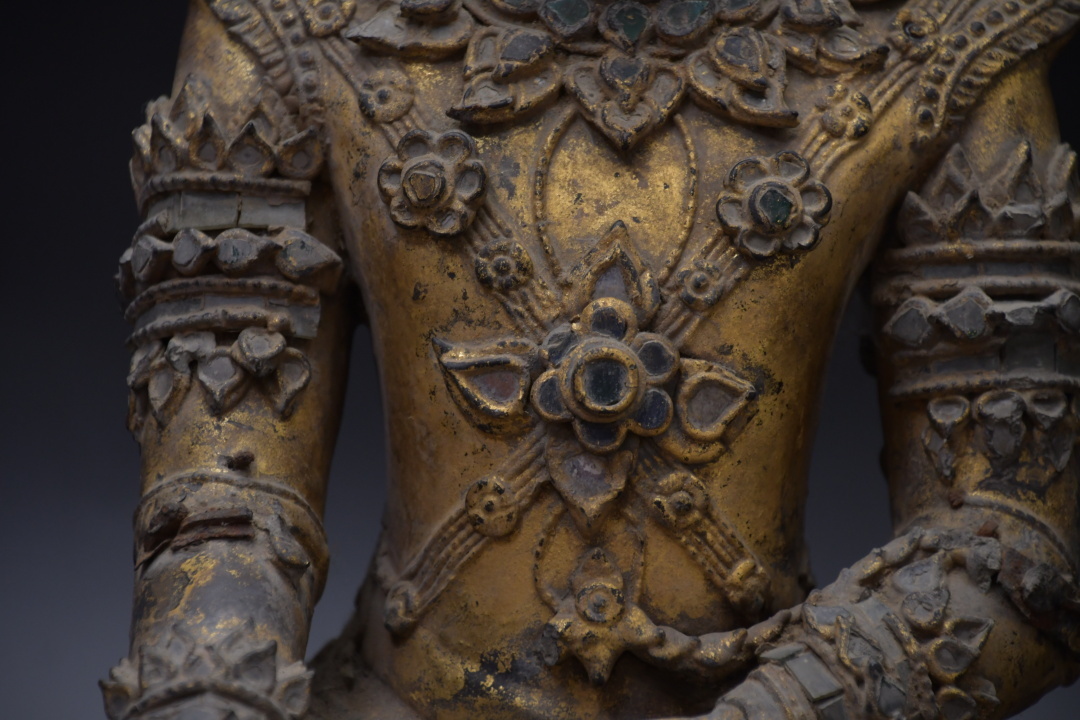 【抜群の表情 タイ青銅古仏】アユタヤ王朝初期〜中期14〜15世紀頃 骨董仏教美術 タイ/スコータイ王朝/仏像/頭部/仏頭/青銅/アユタヤ/カンボジア/古い仏