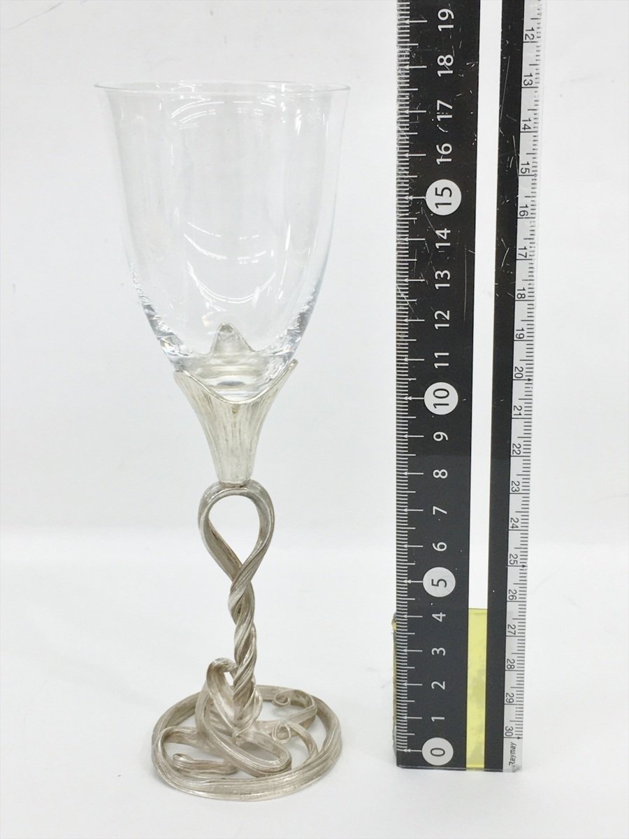 Antique Liquor 人間国宝 北村 眞一 最高傑作 蝋型鋳銀 吹込硝子『銀樹』
