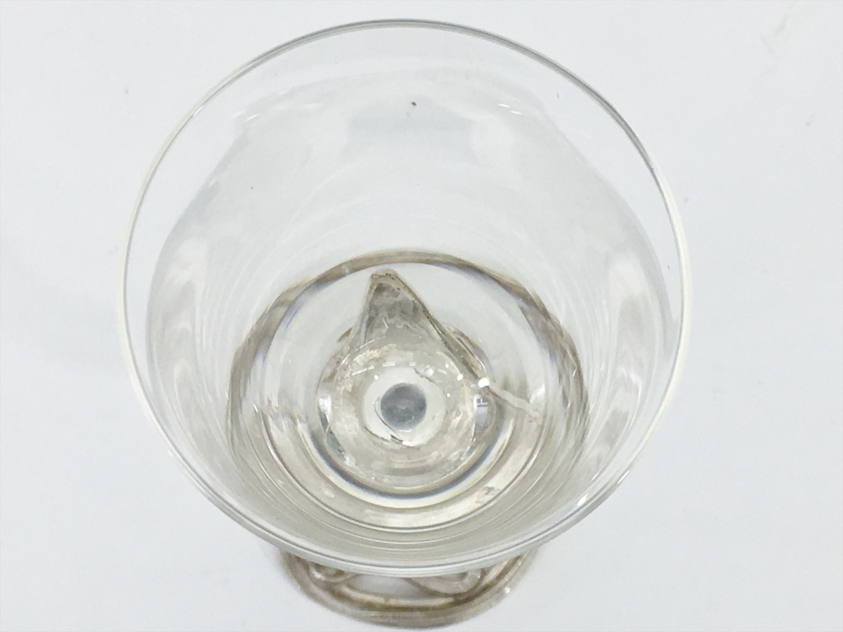 Antique Liquor 人間国宝 北村 眞一 最高傑作 蝋型鋳銀 吹込硝子『銀樹』