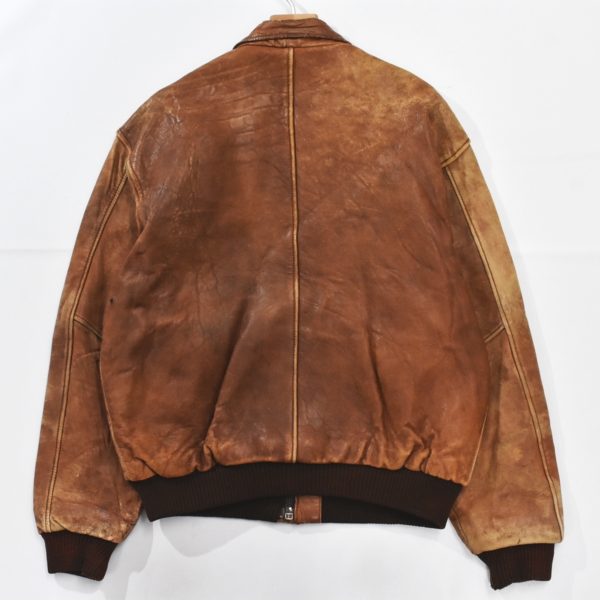 ☆80s 90s ヴィンテージ アヴィレックス AVIREX マップ柄 裏地 レザー 