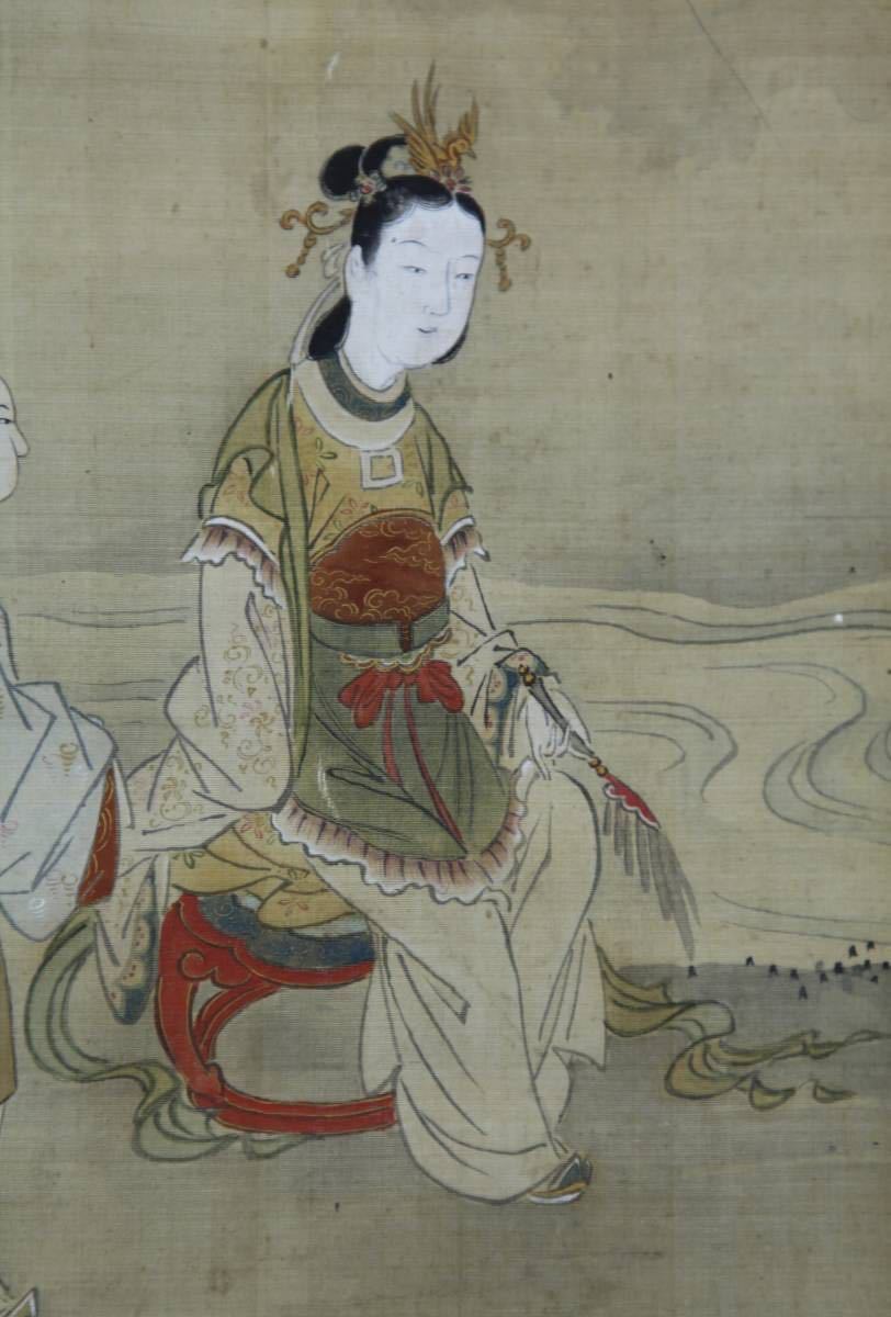 慶應◇江戸時代 狩野派絵師肉筆古画 紙本金地着色唐山水 | 画人たちの1