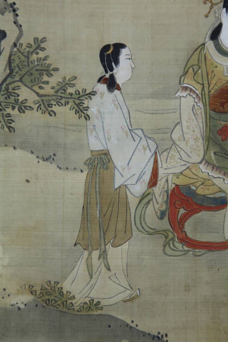 慶應◇江戸時代 狩野派絵師肉筆古画 紙本金地着色唐山水 | 画人たちの1