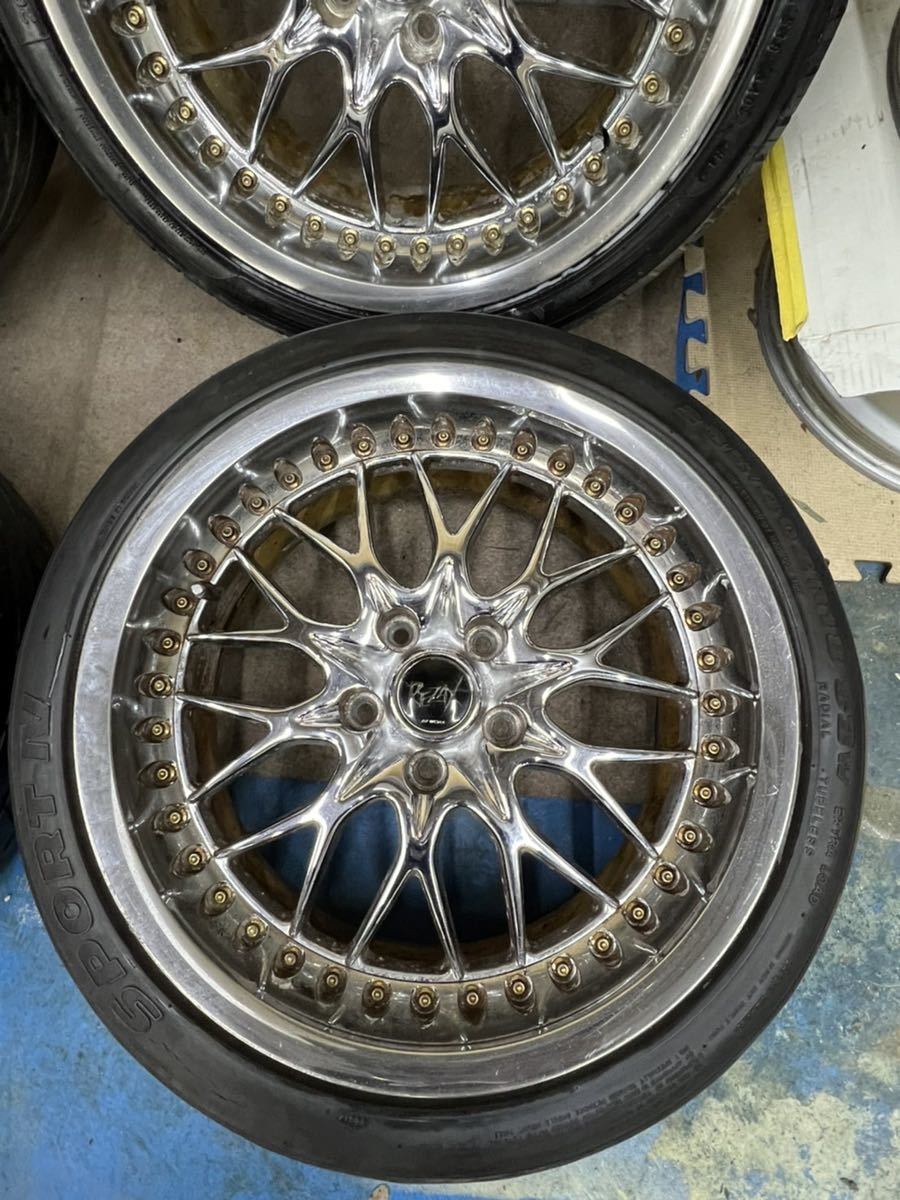 希少 深リム 3ピース WORK REZAX ワーク レザックス 18インチ 8.5J 9.5 