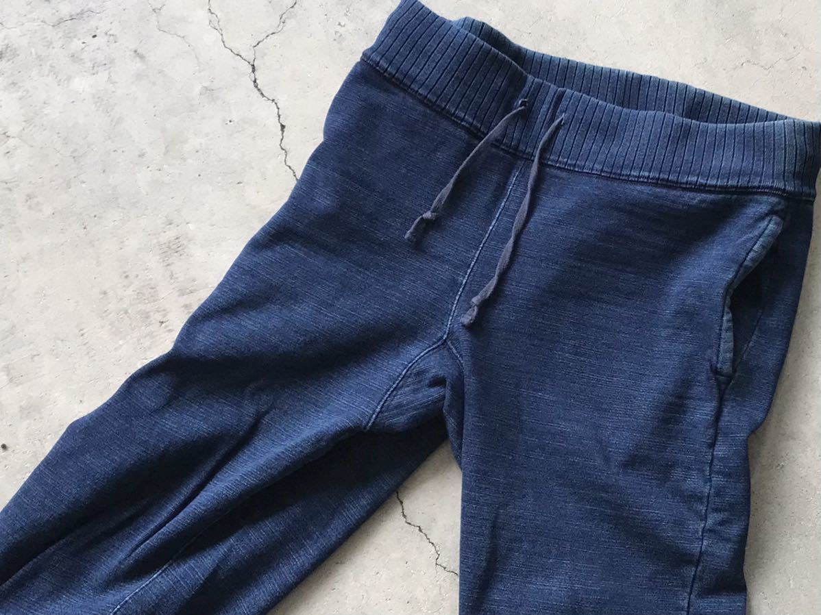 RRL ラルフローレン インディゴ染め 裏起毛スウェット ジョガーパンツ