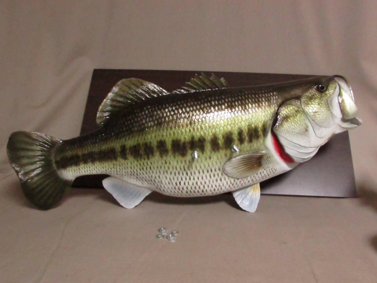 フィギュア レプリカ 壁掛け ハンドメイド 魚模型 ブラックバス 模型