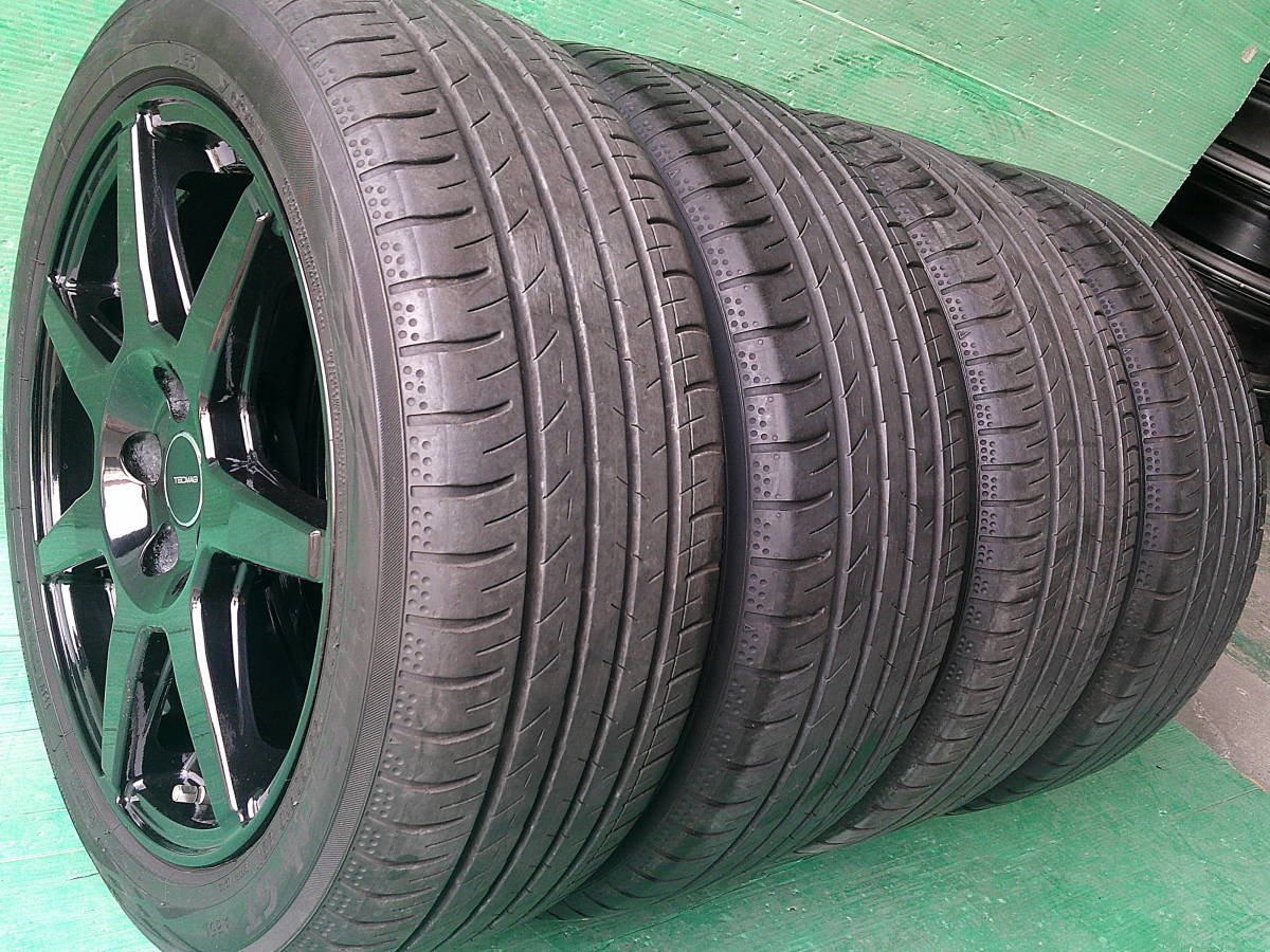 TAS JAPAN TECMAG(6.5J+38 5H-100) 195/50R16 YOKOHAMA ブルーアースGT