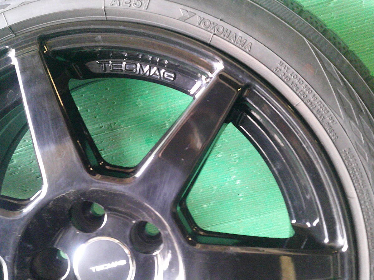 TAS JAPAN TECMAG(6.5J+38 5H-100) 195/50R16 YOKOHAMA ブルーアースGT