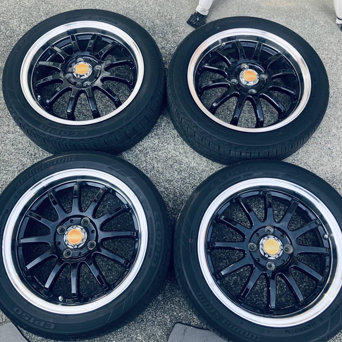 人気定番，低価 ホイール＆タイヤ4本セット 15&times;5J オフセット45 PCD100 4穴 BRIDGESTONE ECOPIA 165/55R/15 75V 2018年製 5分山以上 toku2(ラジアルタイヤ)｜売買されたオークション情報、yahooの商品情報をアーカイブ公開 4穴