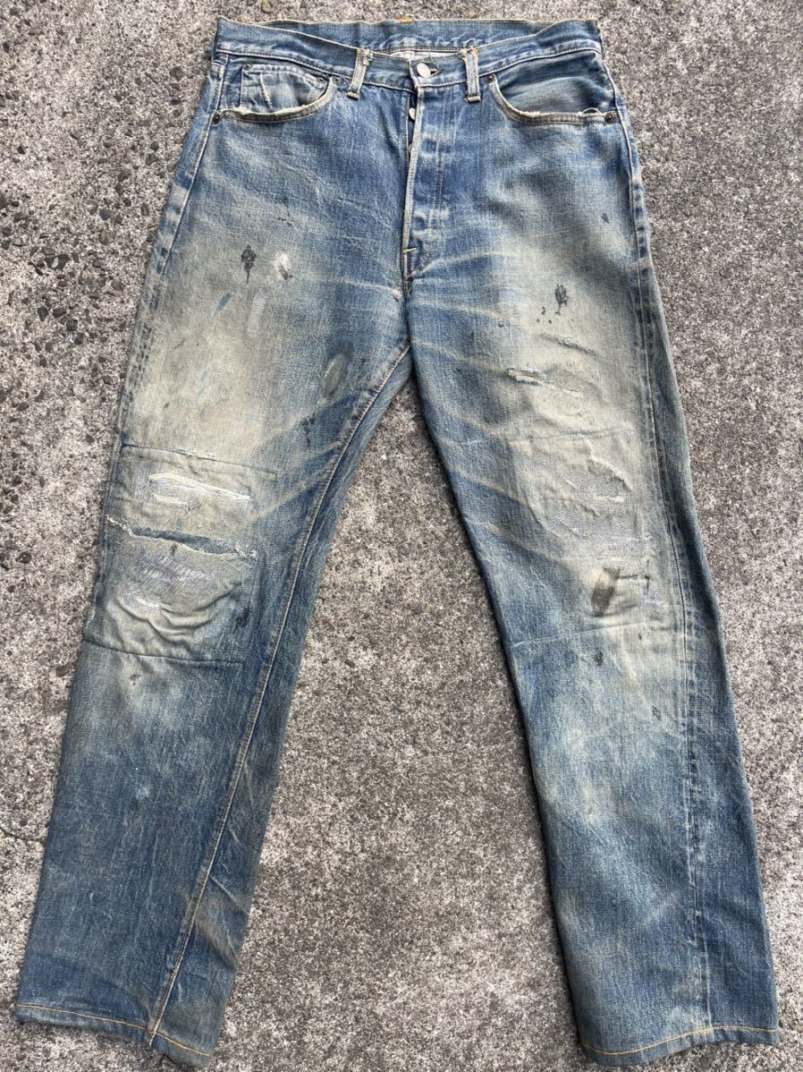 60年代 Vintage Levi's 501 ビッグE 足長R ボタン裏16 Vステッチ ビンテージリーバイス 前期ビッグE タイプ TYPE
