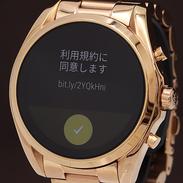1円★稼働◎良品【マイケルコース】ACCESS スマートウォッチ DW10M2 ゴールドカラー コマ5/箱付 レディース腕時計 A0174906