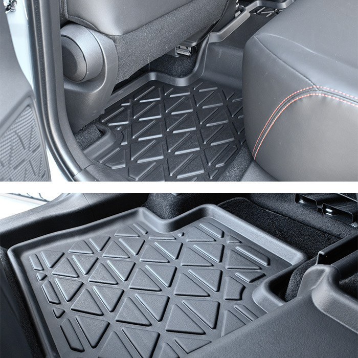 ◆24540 50系 RAV4 3D フロアマット 防水 防汚 TPO素材 ブラック 3P 新品 前後 セット 立体 専用設計 フロア マット 50系 RAV4 フロアマット 立体構造 防水・防汚 [J]