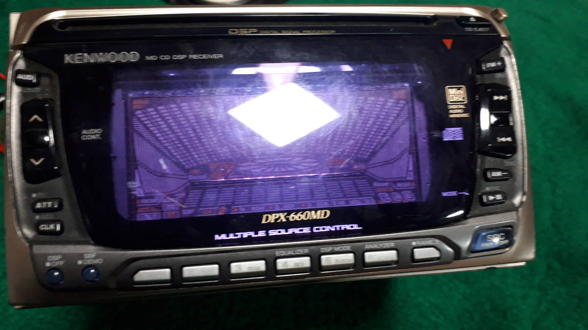 KENWOOD 当時物 カーステ 旧車 オーディオ CD⁄MDデッキ ケンウッド DPX