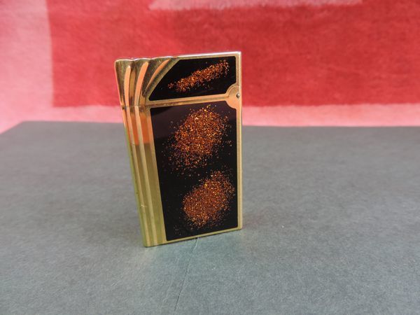 S.T.Dupont ガスライター 漆塗り 金ラメ ゴールド デュポン 漆 漆塗り