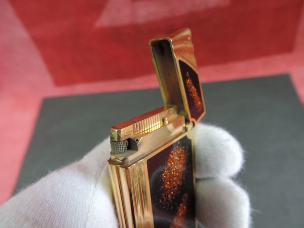 S.T.Dupont ガスライター 漆塗り 金ラメ ゴールド デュポン 漆 漆塗り