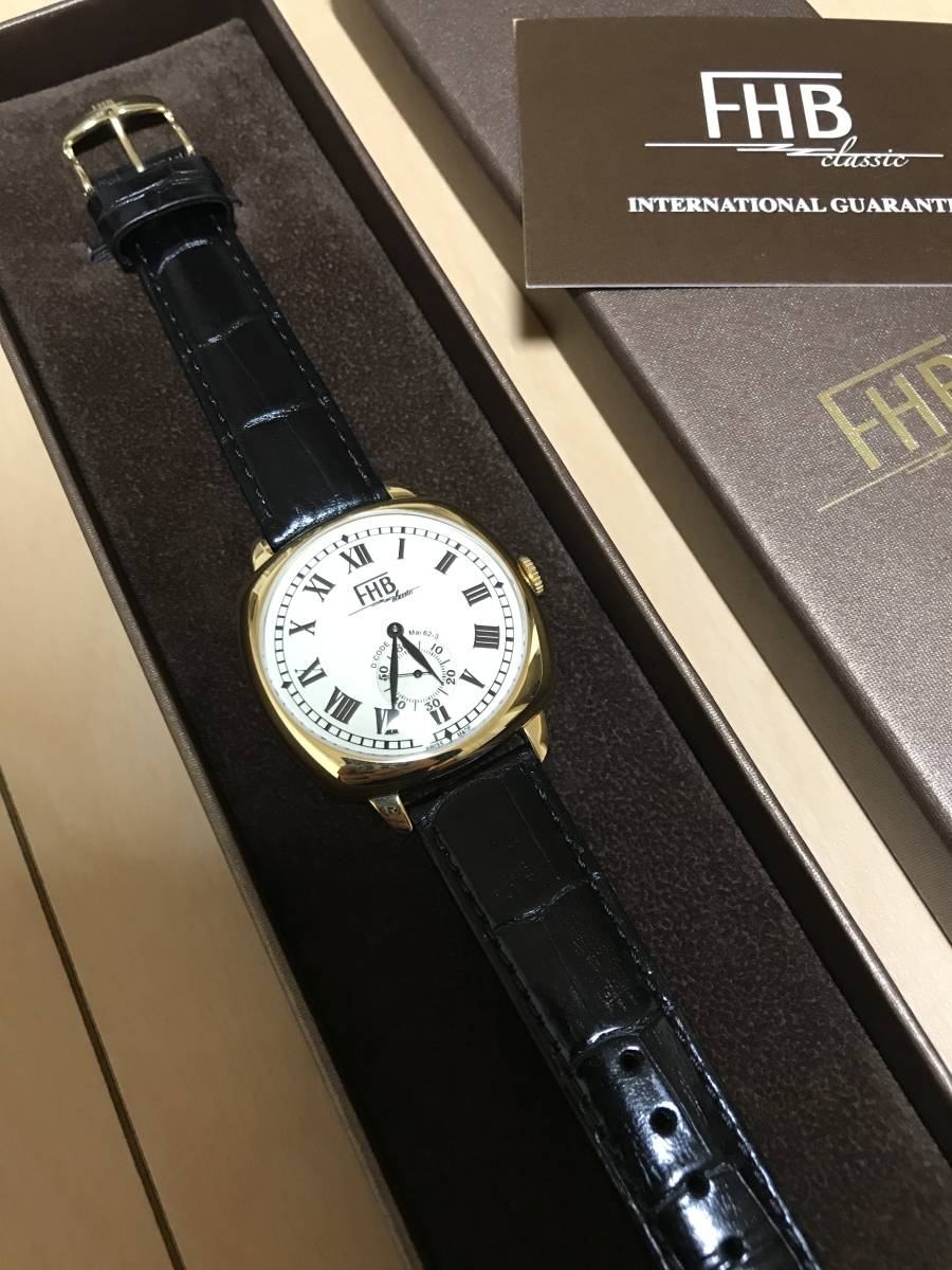 【訳あり】FHB クラシック クォーツ 腕時計 FHB スイス 17石手巻き FHB⁄手巻き⁄腕時計⁄スイス製⁄ゴールド