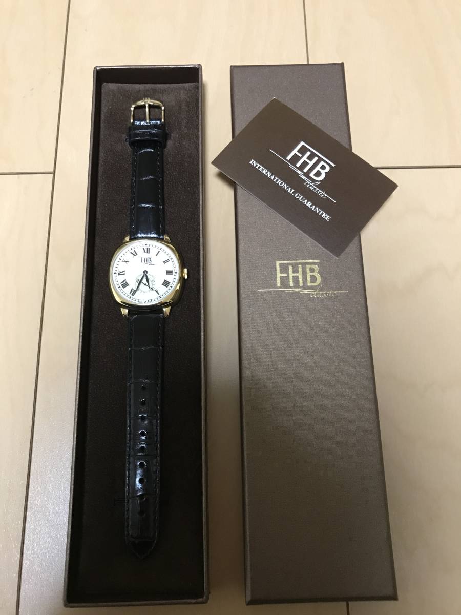 【電池交換済・美品】FHB Classic F-401 D.Code スイス製 FHB スイス 17石手巻き FHB⁄手巻き⁄腕時計⁄スイス製⁄ゴールド
