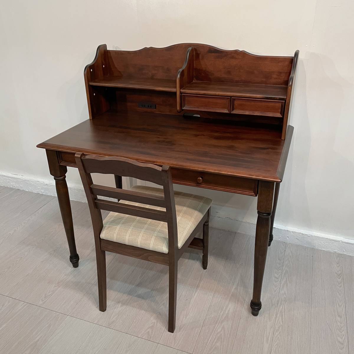 ローラアシュレイ LAURA ASHLEY DORSET デスク 学習机 書斎 椅子 2点