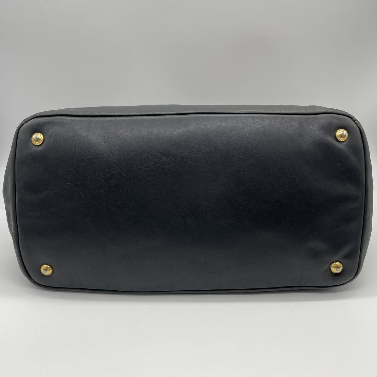 極美品》PRADA プラダ オールレザー 2way トートバッグ ショルダー 