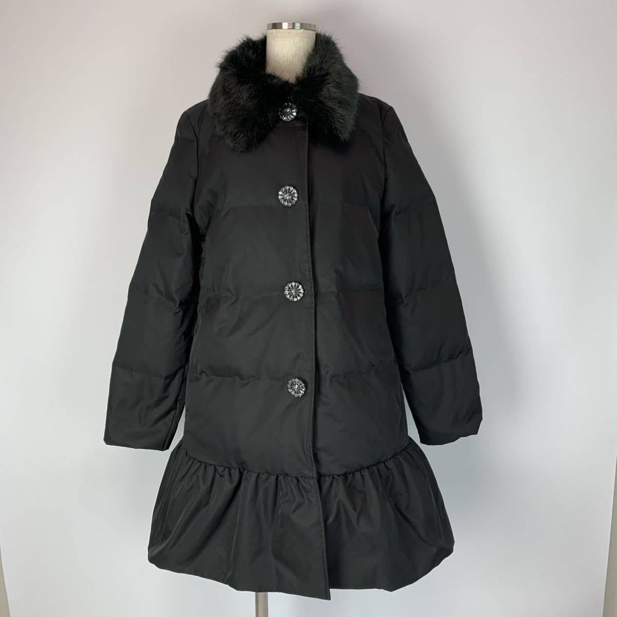 本物保証，新品 kate spade new york ケイトスペード ダウンコート ダウンジャケット ブラック 4 NJMU9151 襟ファー ビジューボタン 正規品 f211(その他)｜売買されたオークション情報、yahooの商品情報をアーカイブ公 その他