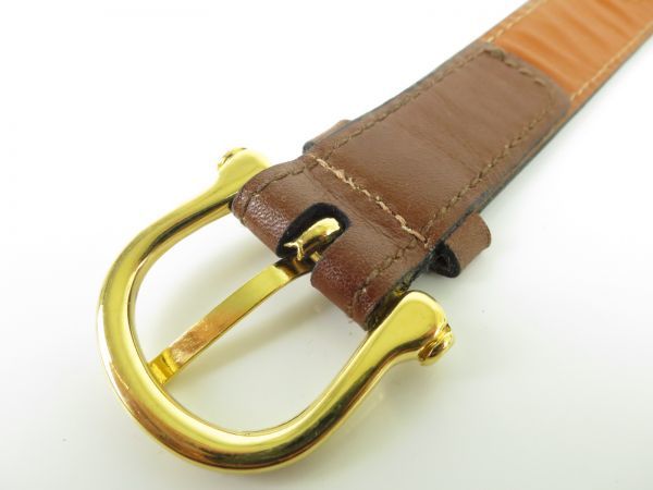 CELINE セリーヌ ベルト レザー 馬車 ゴールド金具 レディース お洒落