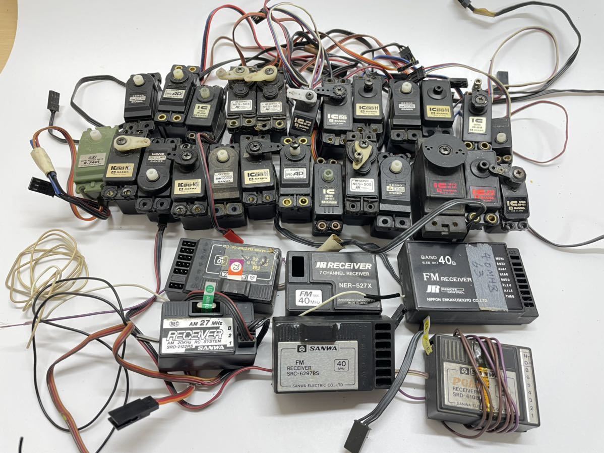 SANWA サンワ 他 SERVO RECEIVERレシーバー 6点 サーボ 25点 まとめて