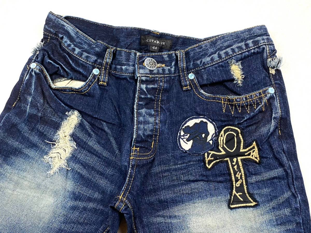 シヴァーライズ CIVARIZE デニム 44(S-M)サイズ ダメージ A/ CIVARIZE シヴァーライズ デニムパンツ ジーンズ ジーパン ダメージ