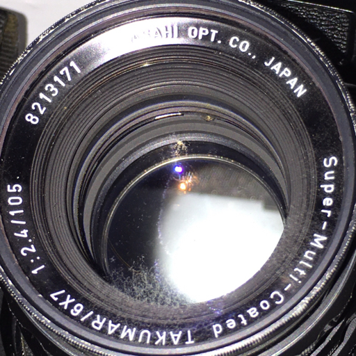 ASAHI PENTAX 6×7 Super-Multi-Coated TAKUMAR 6×7 1:2.4 105mm 中判カメラ ボディ レンズ アサヒペンタックス A3873 Super-Multi-Coated 6×7 PENTAX K3290OD 売切り F11323113