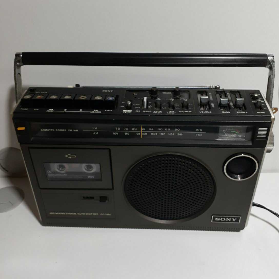 SONY 昭和レトロ ラジカセCF-1980動作品 ラジカセ SONY CF-1980 昭和