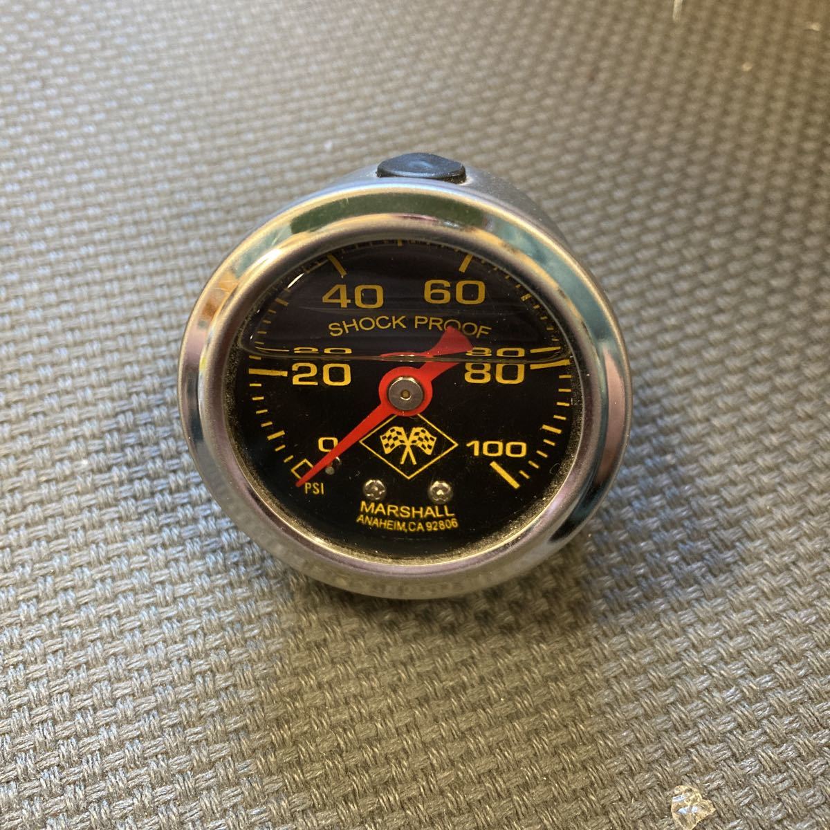 オイルプレッシャーゲージ マーシャル 油圧計 100PSI アダプター付