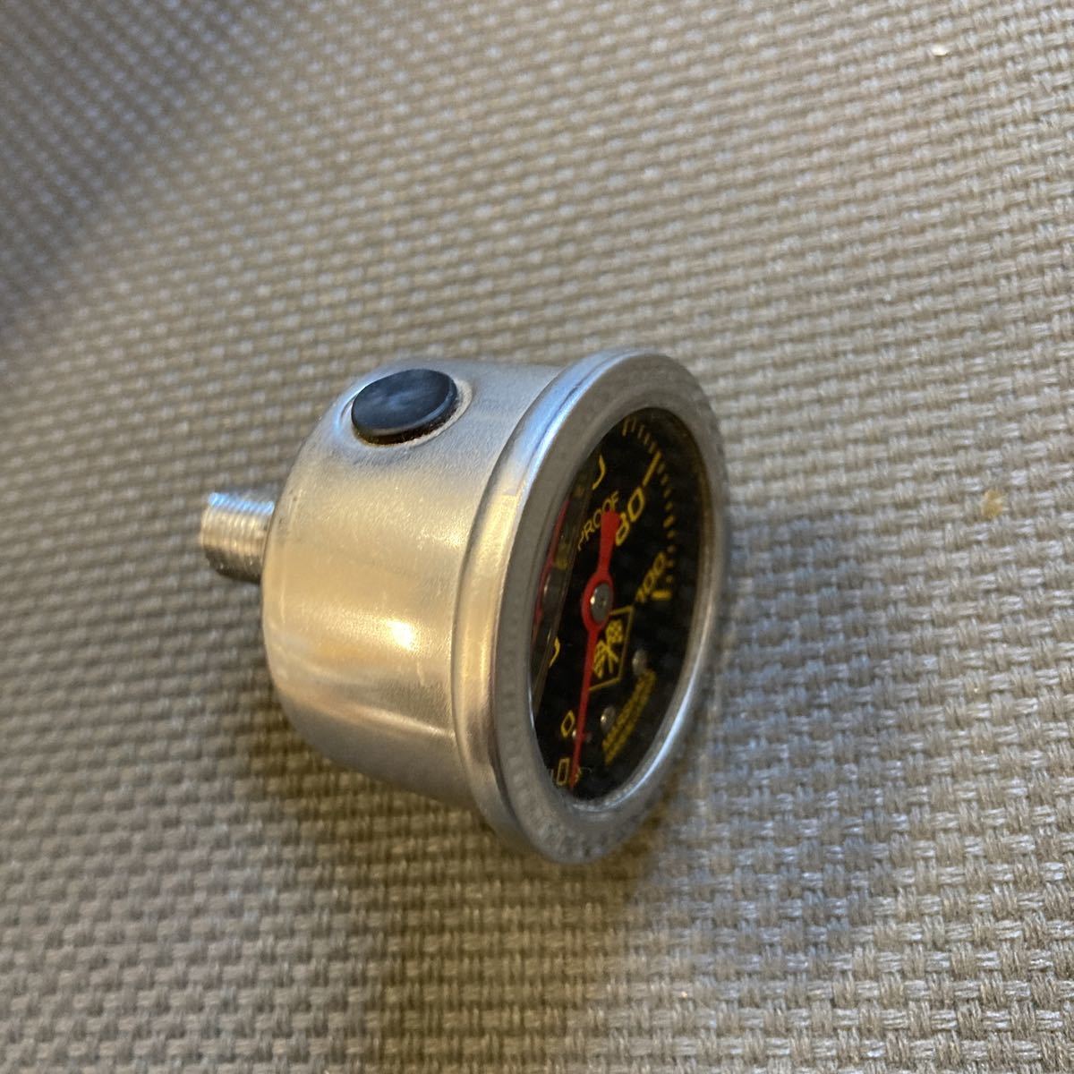 マーシャル 油圧計 100PSI アダプター付 CB750Four 使用品 オイルプレッシャーゲージ マーシャル 油圧計 100PSI アダプター付