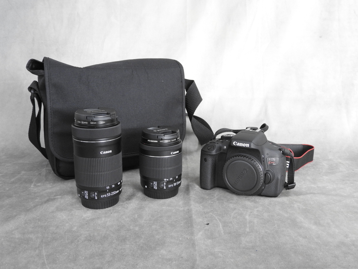 【神戸市有野店】Canon キャノン EOS Kiss X8i ダブルズームキット デジタル一眼レフカメラ ♪中古♪ EOS X8i ダブルズームキット 格安レンタル]CANON 箱あり キヤノン「EOS