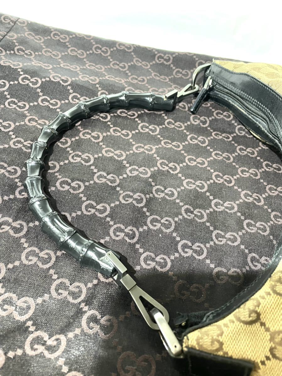 【美品】GUCCI グッチ バンブー ワンショルダーバッグ GGキャンバス トートバッグ バック ショルダーバック グッチ バンブー GUCCI シェリーライン 2WAY 数量限定，HOT
