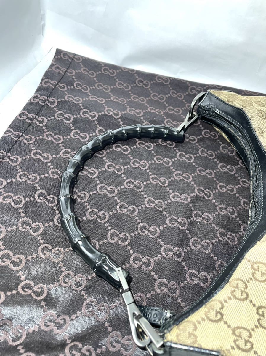 【美品】GUCCI グッチ バンブー ワンショルダーバッグ GGキャンバス トートバッグ バック ショルダーバック グッチ バンブー GUCCI シェリーライン 2WAY 数量限定，HOT